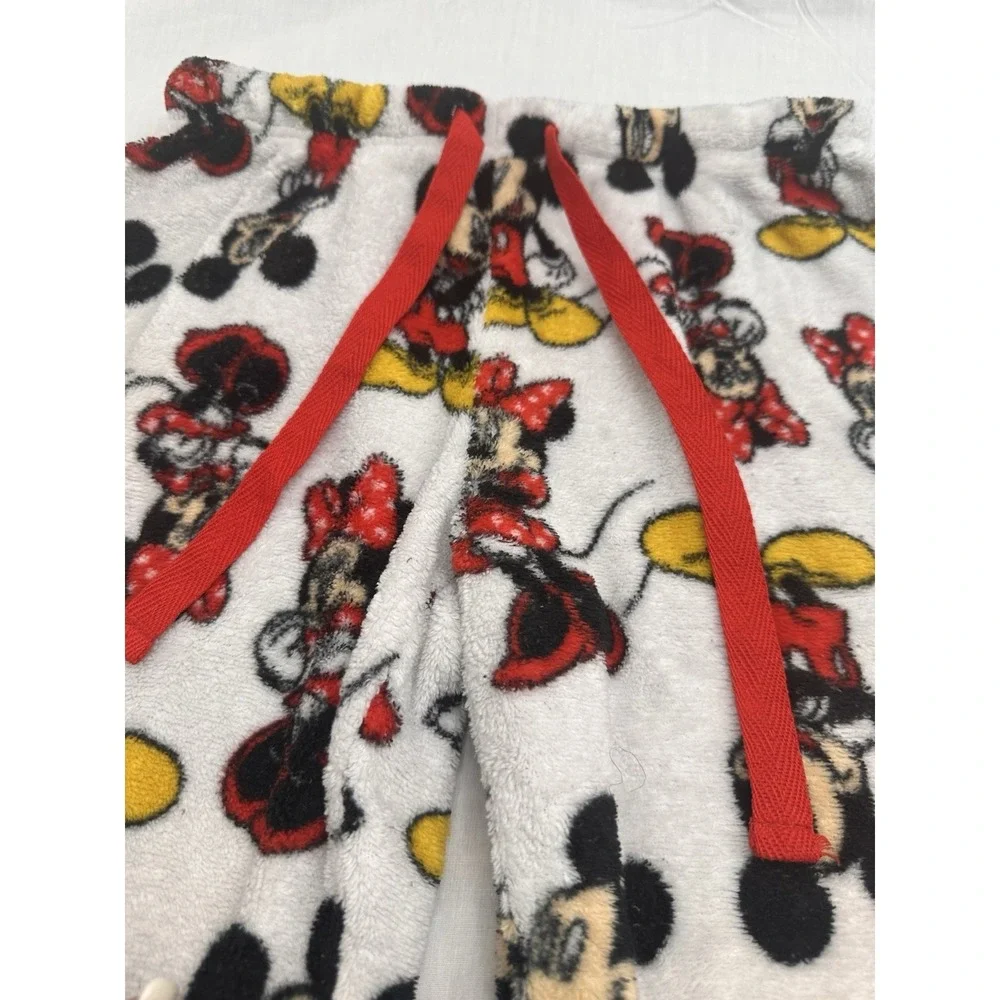 Disney Minnie Mouse Pajama Pants Woman's Size S White Lounge Sleep‎